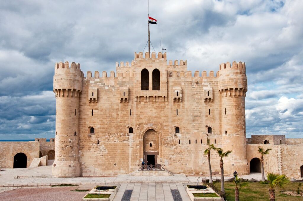 the qaitbay citadel in alexandria the qaitbay citadel in alexandria
